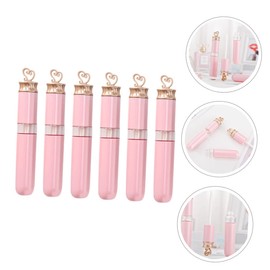 Beavorty 2sets Diy Lip Gloss Sample Holder Portable Plastic Lipstick Container Tube 6pcs*2