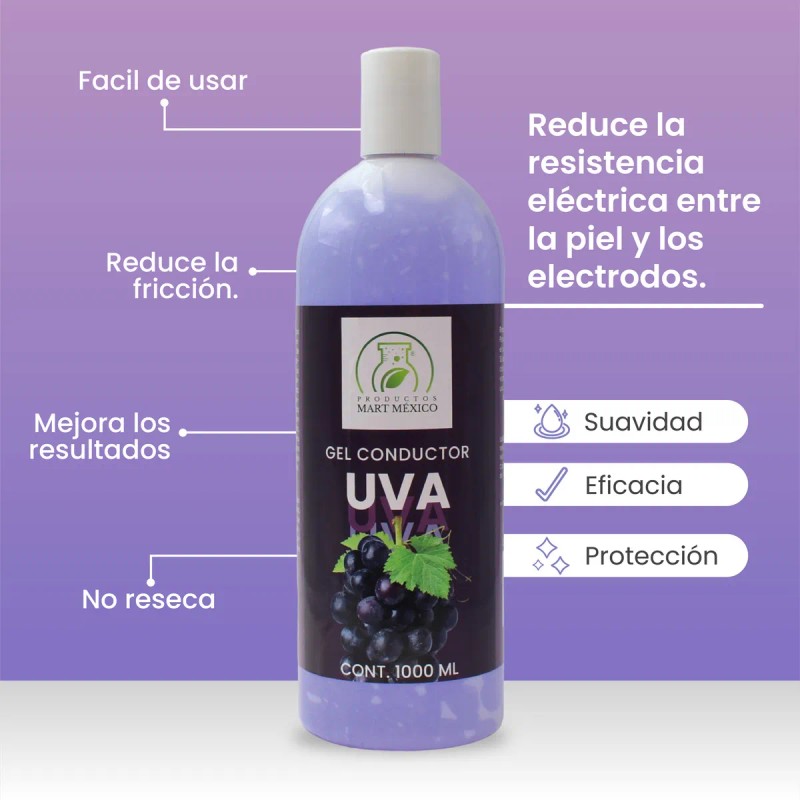 Gel Conductor De Uva Facial & Corporal Para Aparatología 1