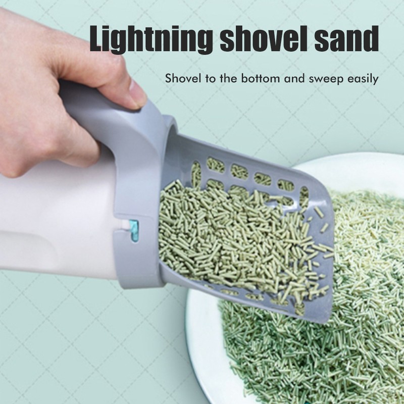 One Piece Cat Litter Shovel with Waste Container Cat Litter