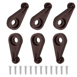 Jiozermi 30 Pcs Glass Window Retainer Clips Kit, Brown Mirror Fixing Clips Glass Door Holder Cabinet Panel Bracket with Screws for Fixing Glass