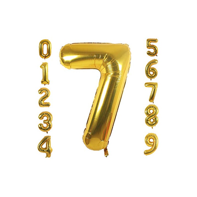 PartyMart gold Foil Balloons Number 7, 42 inch