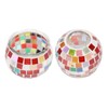 2PCS Mosaic Glass Tea Light Holder Romantic Deocrative Scented Candle