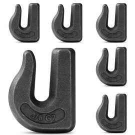 XHMAXE 6Pack 3/8''Weld On Hook,Tractor Chain Hooks,G70 Weld On Grab Hooks, Heavy Duty Weldable Chain Hooks 3/8 for Chain Pulling and Lifting, Trailer Truck, Rigging, Tractor-6600 LBS Capacity