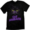 Cat Sabbath T-Shirt (US, Alpha, Small, Regular, Regular, Black)