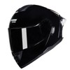 Crown Racing Modular Motorcycle Helmet with Flip-Up Design, Gloss Black,