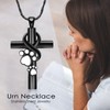 Paw Print Cremation Jewelry for Ashes for Pet Infinity Cross