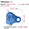 Azarxis Micro Pulley Assender Climbing Pulley Rope Pulley Rigging Rescue