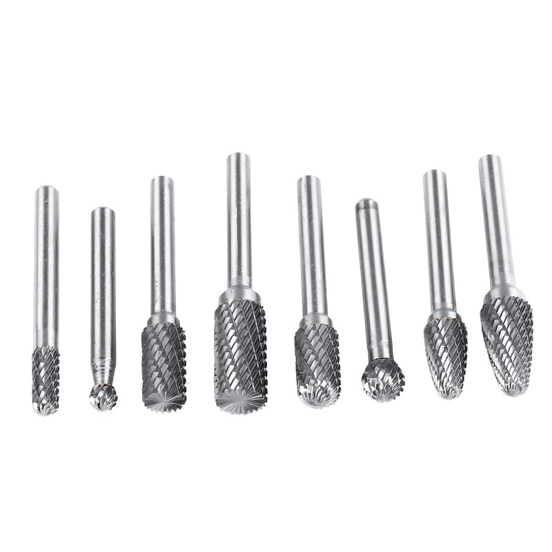 8PCS Set Stone Carving Set Tungsten Steel Rotary Polishing Rotary