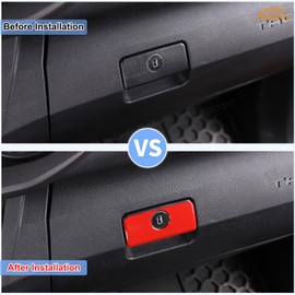 Aunginsy Co-Pilot Glove Box Handle Cover Trim Compatible with Toyota Tacoma 2016-2023 Pickup Center Consoles Passenger Inner Glove Box Handle Buckle Cover Decorative Sticker ABS Interior Accessories