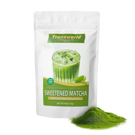 Sweetened Matcha Green Tea Powder Sweet Matcha Latte Powder Instant Matcha Latte Blend 100% Pure Premium Matcha for Latte 4oz(113g) Jiuyu