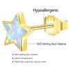 Gold Star Earrings for Girls, Hypoallergenic S925 Sterling Sliver Stud