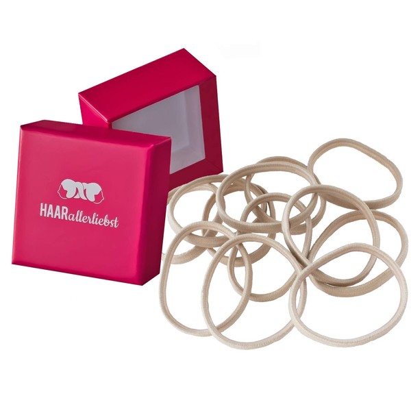 HAARallerliebst Hair Bobbles Wide with Rubber Adhesion (Pack of 12