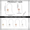 PH PandaHall 100Pcs Plastic Clear Earring Hooks Non-Allergenic Ear Wire,