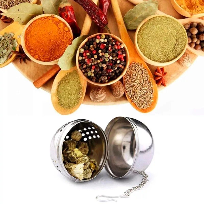 Feliz Fiesta Infusor Te Acero Inoxidable Esfera Cadena Colador Bebida