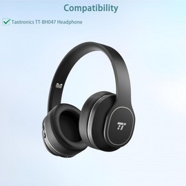TT-BH047 Ear Pads, HAIZEEN Ear Pads Compatible with Taotronics TT-BH047 SoundSurge 47 Headphones Ear Pads Replacement Cushion (Protein Skin/Memory Foam)