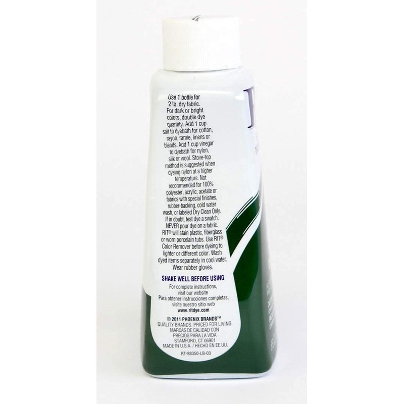 Rit Dye Liquid Dye, 8 fl oz, Dark Green, 3-Pack