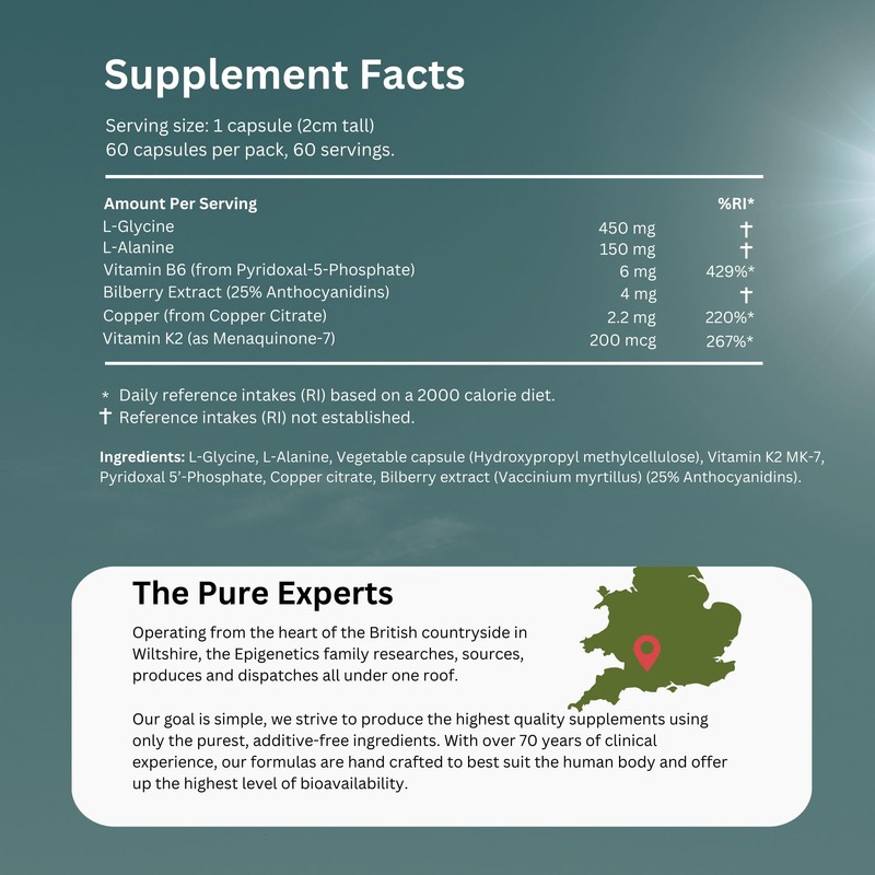 Elastin Formula | L-Gltcine 450mg, L-Alanine 150mg, Vitamin B6 6mg,