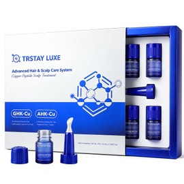 Copper Peptide Hair Serum, GHK-Cu + AHK-Cu Scalp Treatment, Professional Hair & Scalp Care System, 10 Individual Leave-In Serum Vials with 2 Precision Applicators, 5 mL x 10