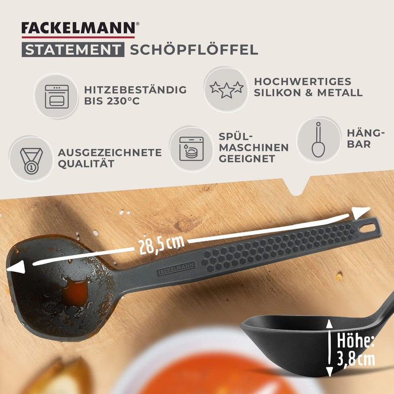 Fackelmann Statement Lift-Up Ladle - Ladle with Ergonomic Handle -