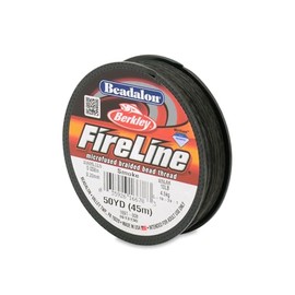 Beadalon FireLine Beading Thread by Berkley, 0.008", Break Strength 10 lb, Smoke, 50 yd