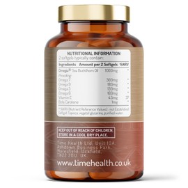 Wildcrafted Sea Buckthorn – Omega 3, 6, 7 & 9 – Optimal Eye & Skin Health – Carrageenan Free – Formulated with Premium Omegia® – Vegan, Kosher, Non-GMO