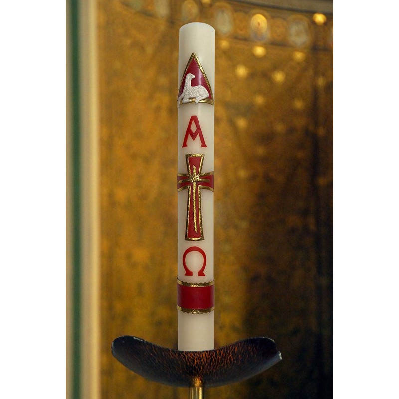 Large 18in (45cm) Easter Paschal Candle Cirio Lent Pascual Semana