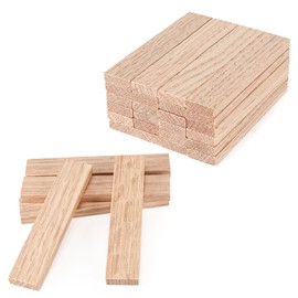 Pavlleen Pack of 30 Craft Wood Blocks, Craft Wood without Tape, Oak Wood Craft Blocks, Wooden Building Blocks, Craft Blocks, 100 x 20 x 7 mm, Wooden Blocks, for DIY Projects, Decoration and Building