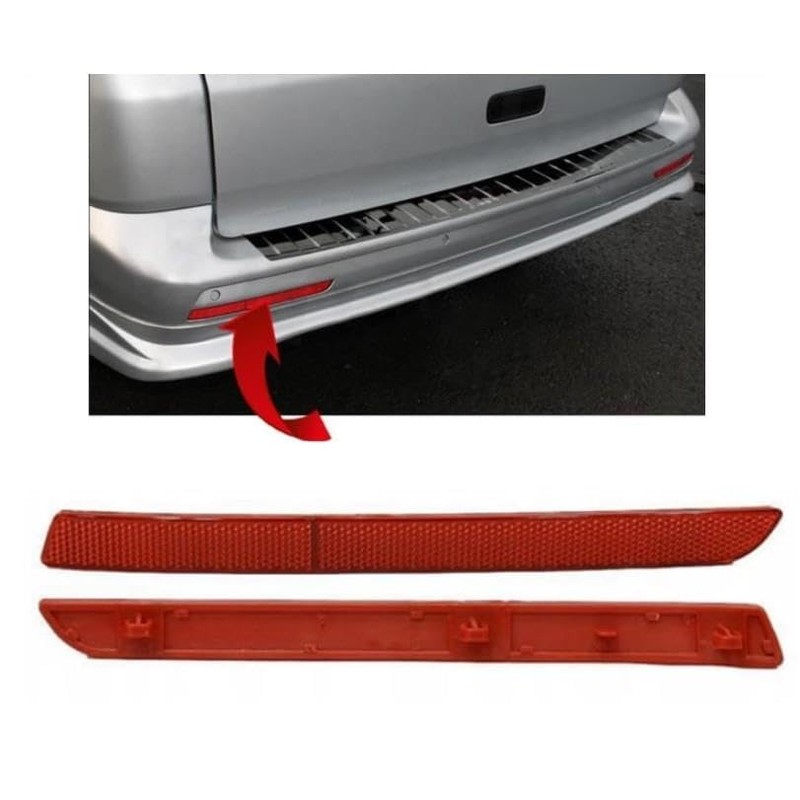 appRUN REAR LEFT BUMPER REFLECTOR RED COVER FOR VW MULTIVAN