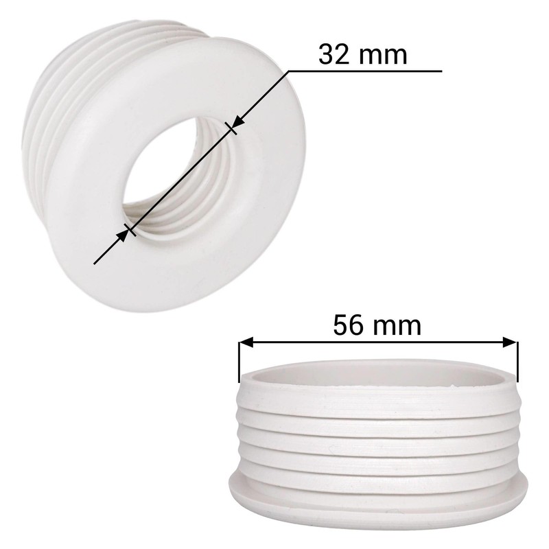 SKIR'CO (2 pcs) White 56 x 32 mm Rubber Sleeve