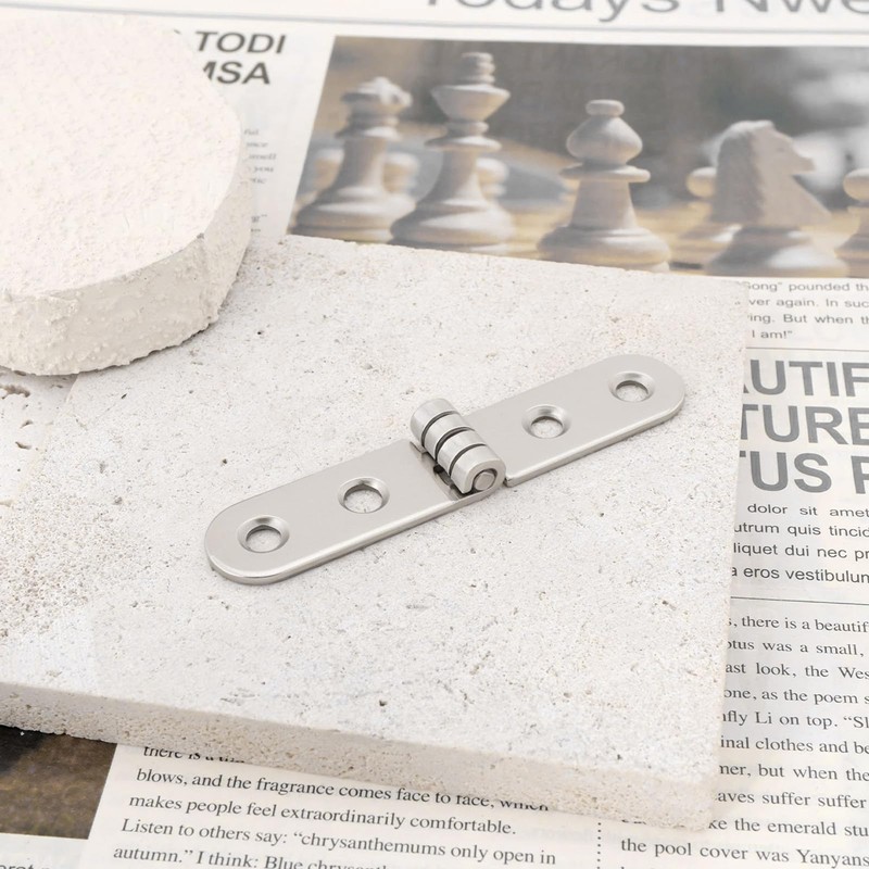 OTOTEC 20PCS 180 Degree Folding Flip Hinges 76x15mm Hole Center