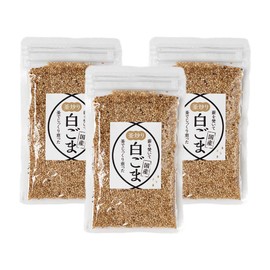 Kojiya Honten Kettle Fried White Sesame (Made in Japan), 1.8 oz (50 g), Set of 3