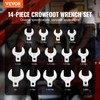 VEVOR Crowfoot Wrench Set, 1/2" Drive 14-Piece SAE (1-1/16" -