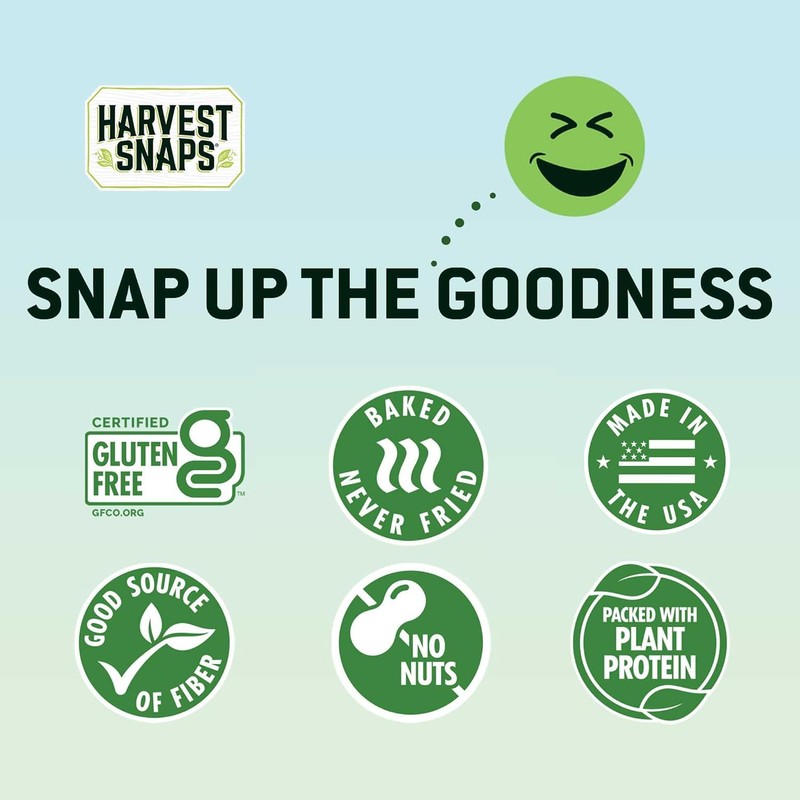 Harvest Snaps Veggie Chips (Lightly Salted Snack Crisps) | Powered