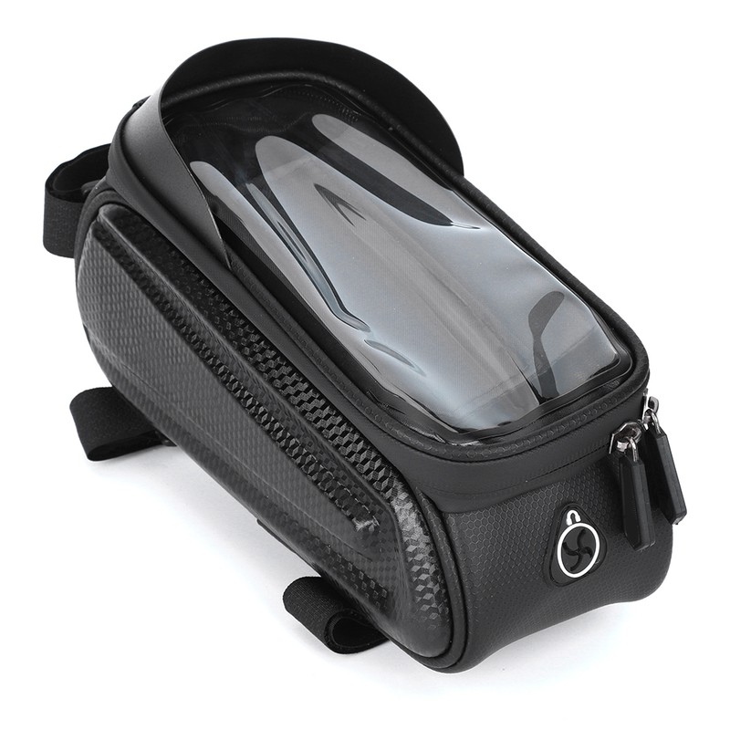 PVC Black Hard Shell Waterproof Performance Touching Screen Bike Bag