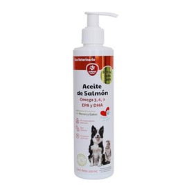 Aceite de Salmon para Perros y Gatos Omega 3, 6 y 9, 250 Ml