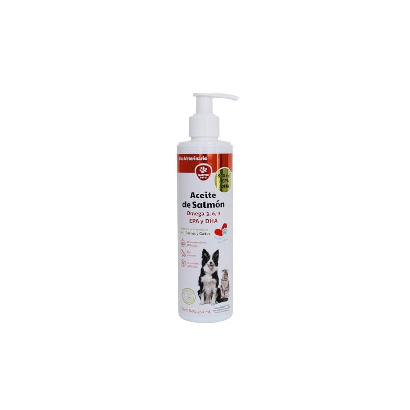 Aceite de Salmon para Perros y Gatos Omega 3, 6