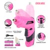 DOWELL 116Pcs Pink Tool Kit with 3.6V USB Cordless Screwdriver,