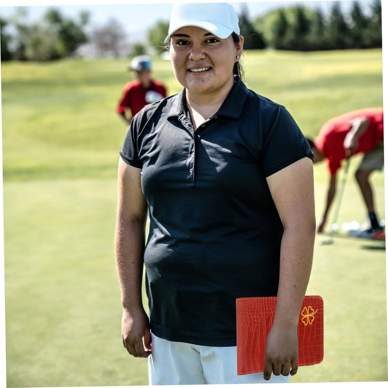 Gatuida Golf Scorecard Holder Portable PU Leather Cover for Outdoor