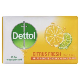 Dettol Bar Soap Citrus Fresh 3 x 100g, 312 grams
