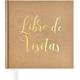 Plantvibes ® Spain Version Elegant Guest Book, 72 Pages, Hardcover, High-Quality Paper, Vintage Guest Book for Wedding, Christening or Birthday, Wedding Guest Book
