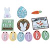 12Pcs Wooden Easter Ornaments Easter Tabletop Wooden Signs Easter Party