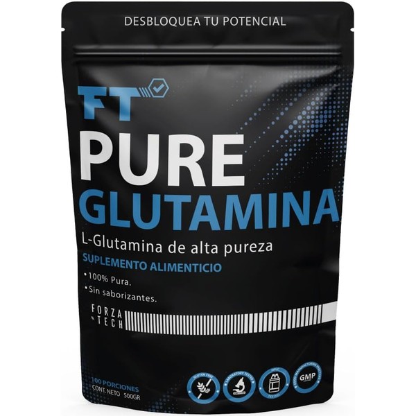 Glutamina Micronizada en Polvo 500g 100 servicios - FT Pure