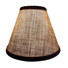 Rustic Burlap Clip-On Lamp Shade - 9"