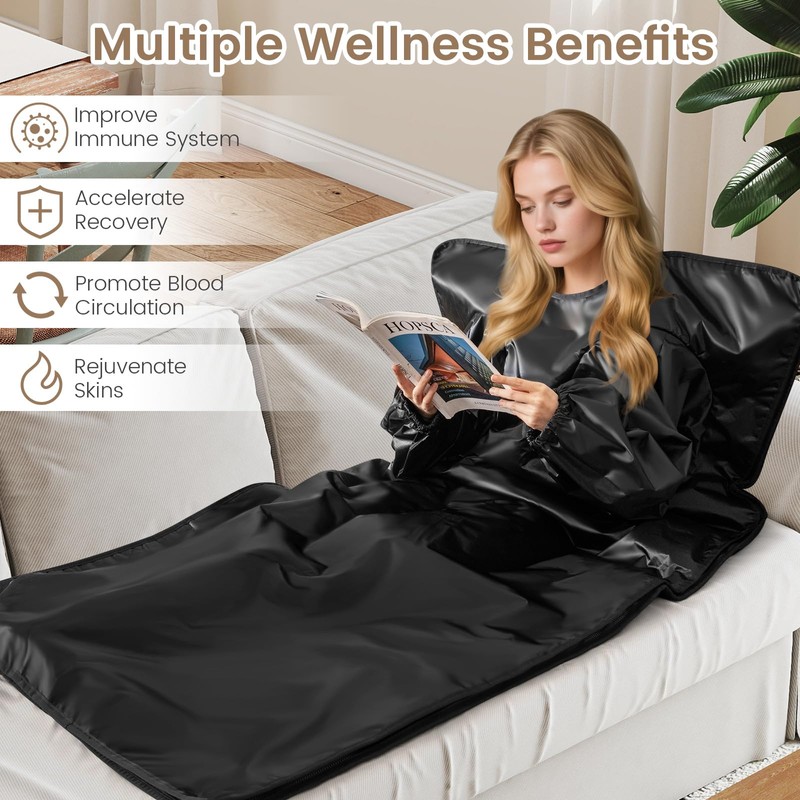 ARLIME Infrared Sauna Blanket, Portable Full-Body Home Sauna Blanket, Wraps,
