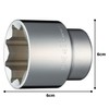TONE Socket (Octagonal) 4E-36 Drive Size 12.7mm (1/2") Width Across
