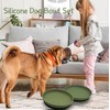 Apatal Silicone Dog Bowl Set of 2-7.7in No Spill Puppy