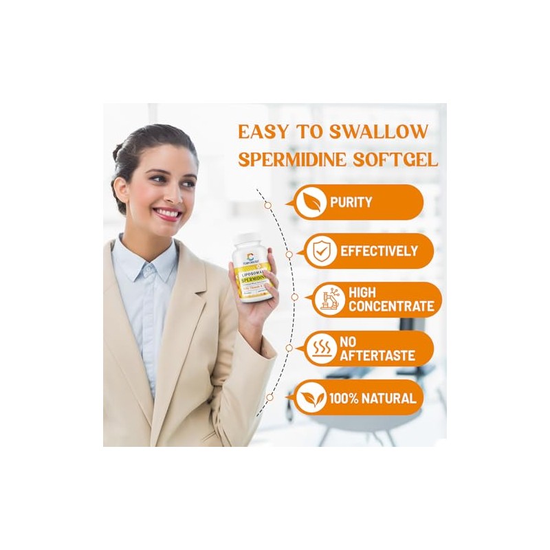 Suplemento Espermidina Liposomal Alta Absorción Más Potente Que 3hcl