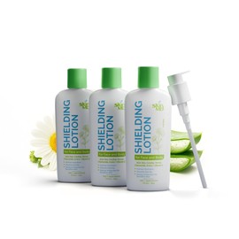 Skin MD Shielding Lotion 4oz - 3 Pack Hydrating Body Lotion for Sensitive Skin with Dispenser | Non-Greasy, Fast-Absorbing Moisturizer with Plant-Based Ingredients, Eczema & Psoriasis Relief