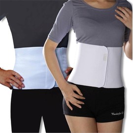 NeoPhysio Unisex Abdominal Support Belt - Stomach Waist Back Binder - For Toning, Slimming, Postpartum, Postnatal. Size Large = 32" to 38"