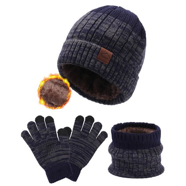 WELROG Children's Winter Hat Scarf Gloves for Boys Girls Winter